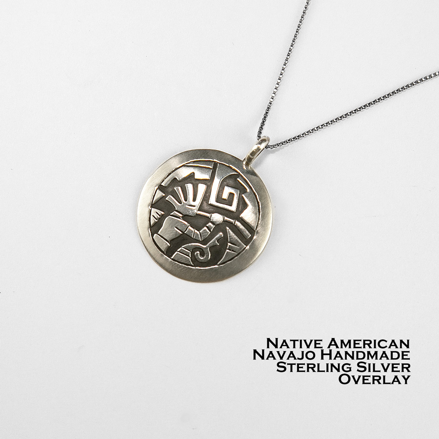 ネイティブアメリカン ナバホ族 ココペリ オーバーレイ スターリング