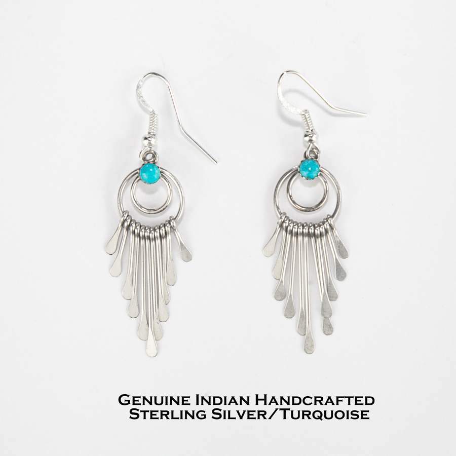 ナバホ インディアン ハンドメイド スターリングシルバー ターコイズ ピアス/Navajo Handmade Sterling Silver  Turquoise Earrings ピアス・イヤリング・バレッタ・ヘアーゴム・カチューシャ