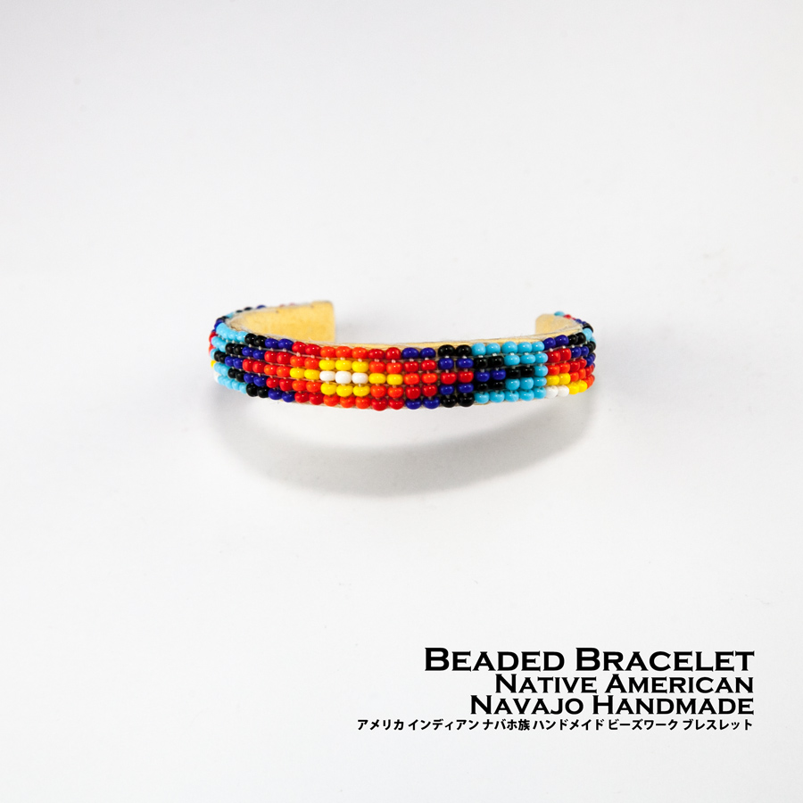キッズ ベビー ビーズ ブレスレット ビーズワーク バングル・ ナバホ族 ハンドメイド インディアンジュエリー/Native American  Navajo Beaded Bracelet ブレスレット・マネークリップ・リング・ライター