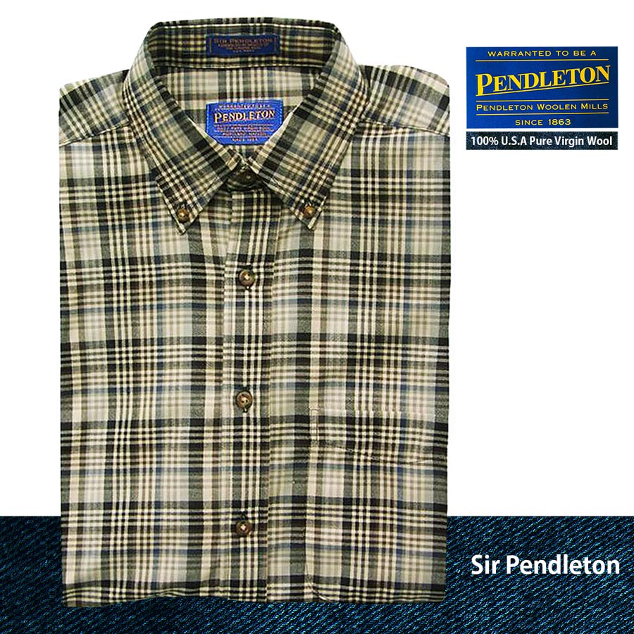 画像1: ペンドルトン サーペンドルトン ウールシャツ （ブルーチェック）S/Pendleton Sir Pendleton Wool Shirt (1)