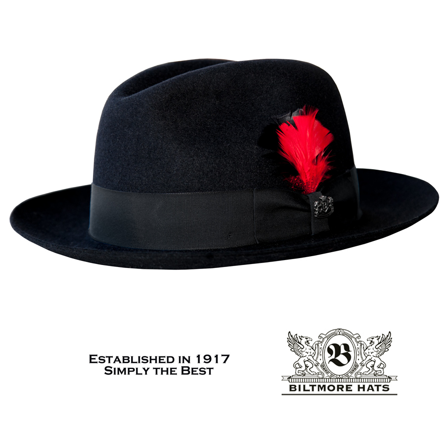 画像1: ビルトモア ブルックリン ハット（ブラック）/Biltmore Brooklyn Hat(Black)  (1)