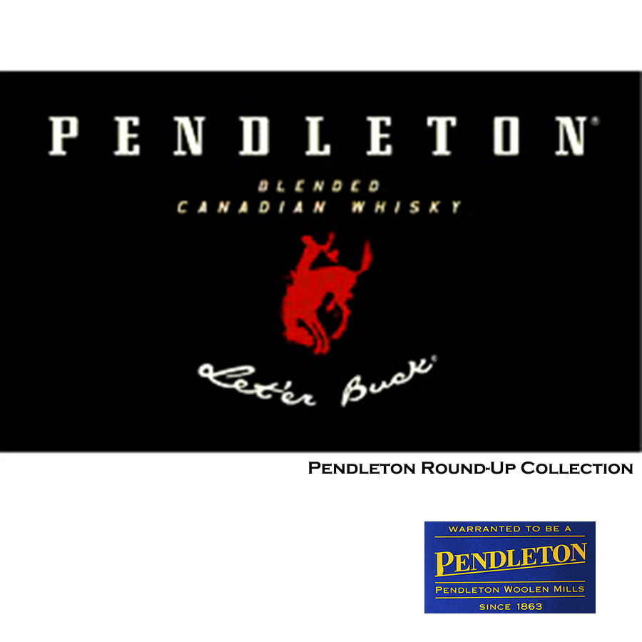 画像1: ペンドルトン ウイスキー ウエスタン サドル ブランケット（ブラック）/Pendleton Whisky Saddle Blanket(Black) (1)
