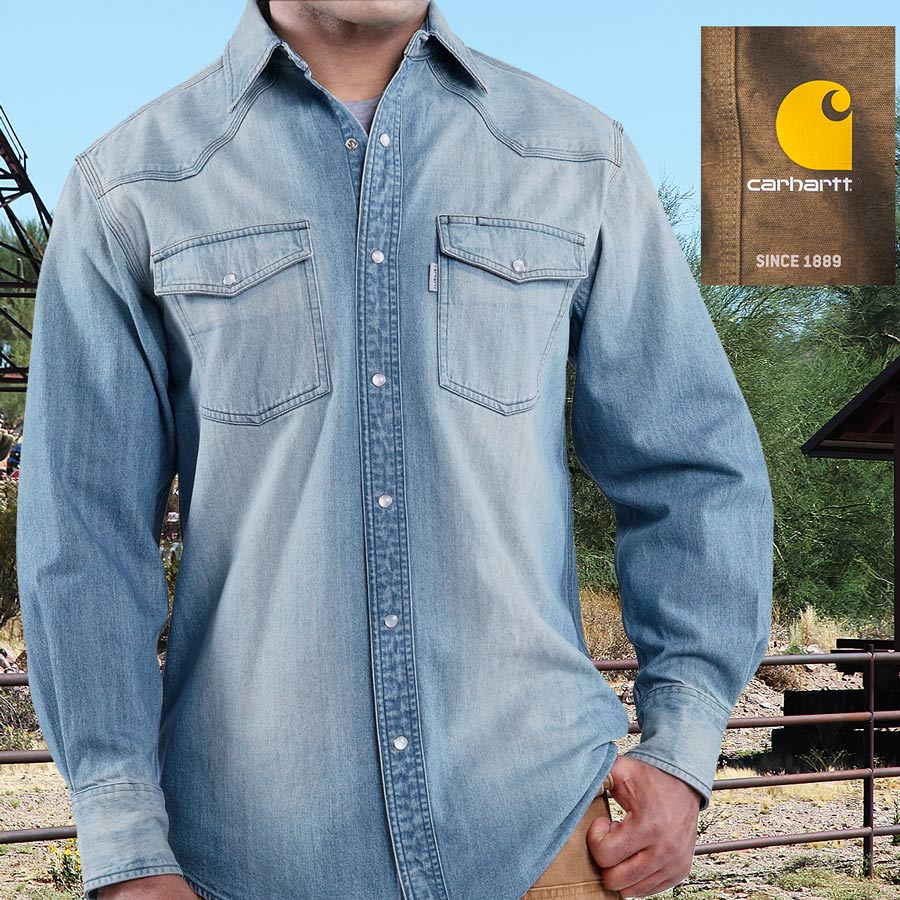 カーハート ウエスタン デニムシャツ(ウオッシュデニム)/Carhartt