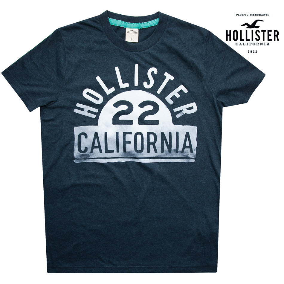 画像1: ホリスター 半袖 Tシャツ ダークブルー/Hollister Short Sleeve T-Shirt HOLLISTER 22 CALIFORNIA (1)
