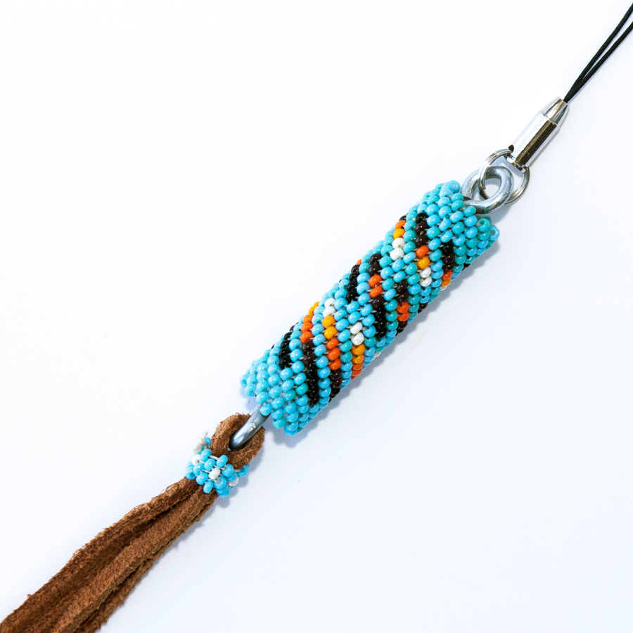 アメリカインディアン ナバホ族 ハンドメイド ビーズ フリンジ ストラップ/Navajo Beaded Phone Strap w/Fringe  キーホルダー・キーケース・ストラップ
