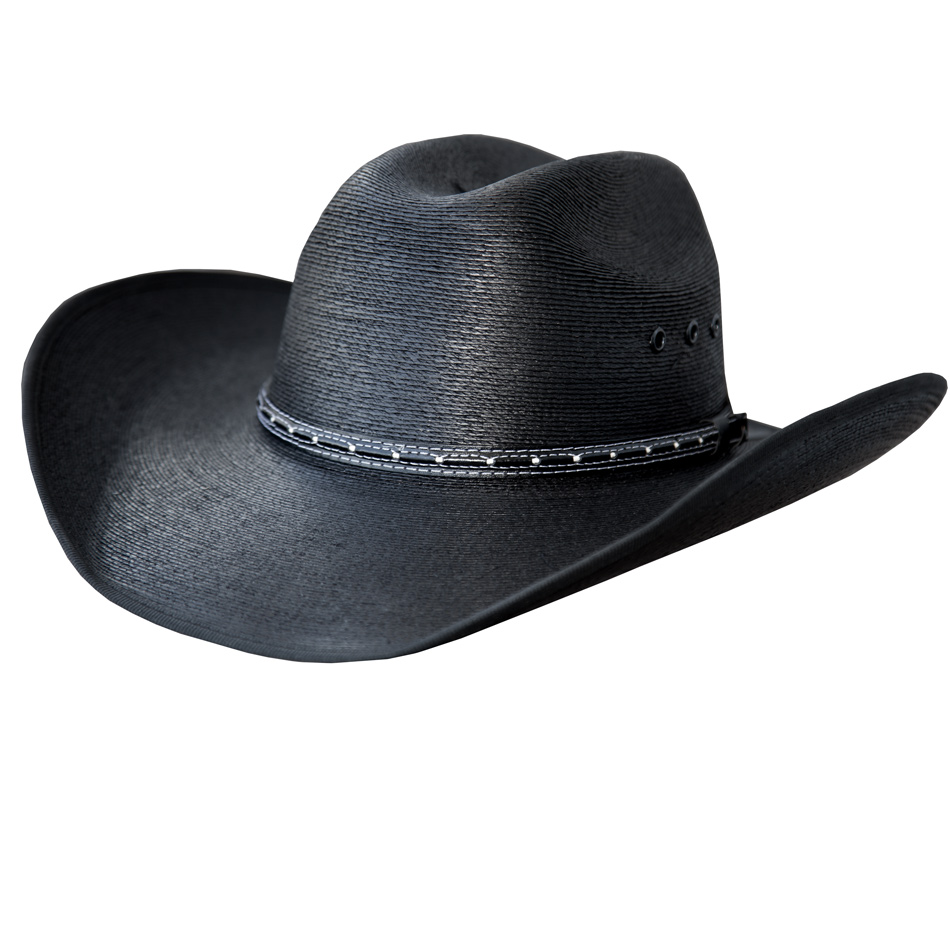 ブルハイド ウエスタン ストローハット カントリーストロング 30X（ブラック）大きいサイズもあり/Bullhide Western Straw Hat Country Strong 30X(Black)