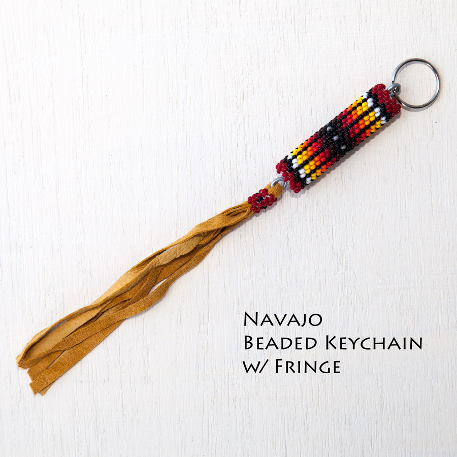 アメリカインディアン ナバホ族 ハンドメイド ビーズ キーホルダー