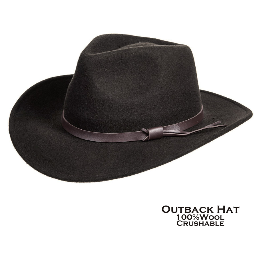マゼランアウトドアズ クラッシャブル ウール アウトバック ハット（ブラウン）/MAGELLAN OUTDOORS Crushable Outback Wool Felt Hat(Brown)