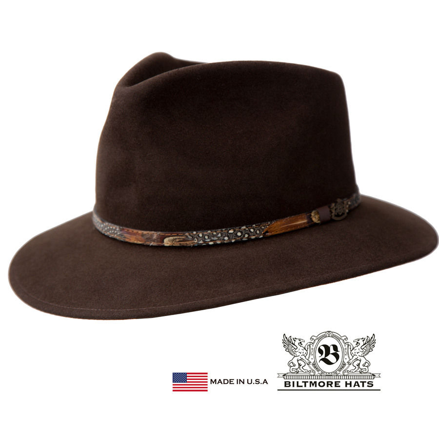 画像1: ビルトモア パレルモ ハット（ブラウン）Biltmore Palermo Hat(Black Oak)  (1)