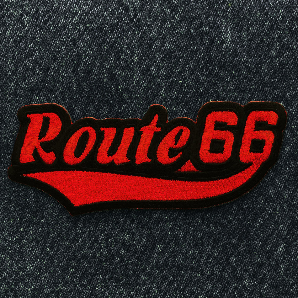 ワッペン ルート66 レッド・ブラック/Patch Route 66 
