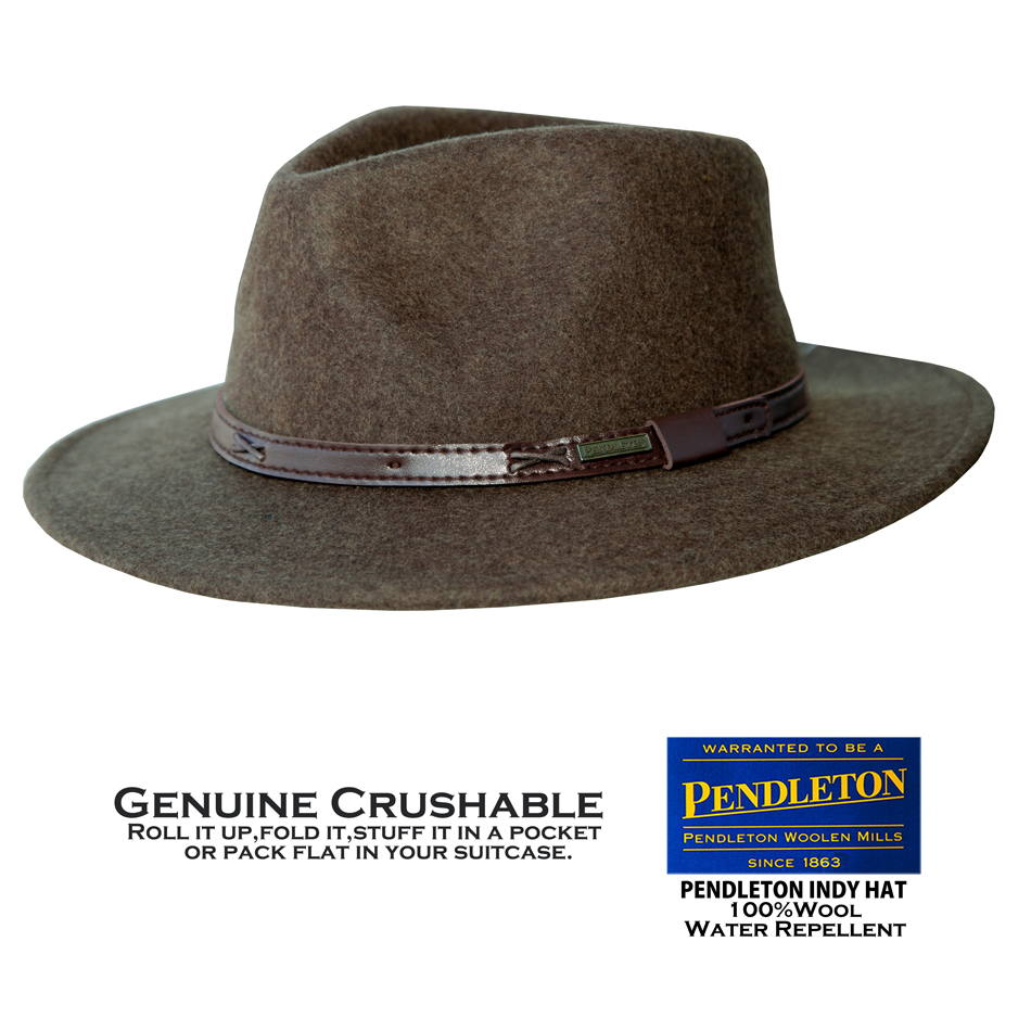 画像1: ペンドルトン インディ ハット(オリーブミックス)大きいサイズもあり/Pendleton Indy Hat(Olive Mix) (1)