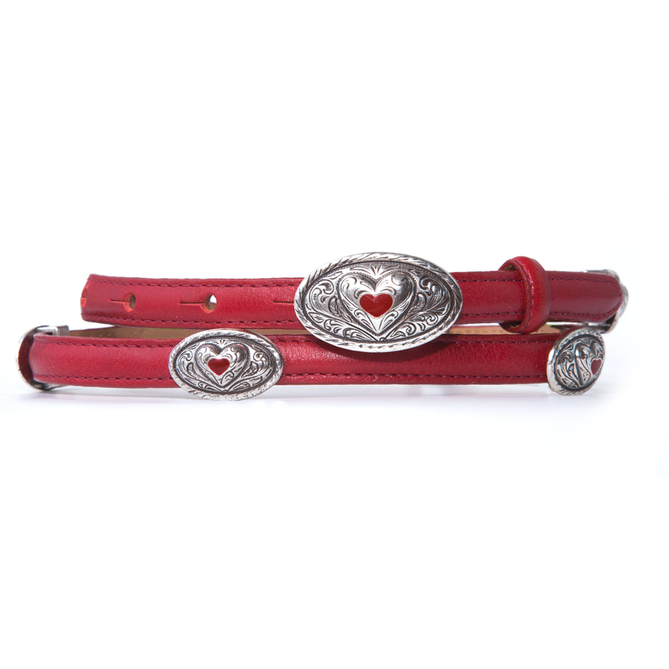 画像2: レディース ハート ベルト(レッド・ブラック)【訳あり商品-SDGs】/Heart Belt(Red/Black) (2)