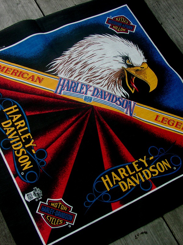 ハーレーダビッドソン バンダナ（ブラック・American Legend）/Harley Davidson Bandana バンダナ ハーレー ダビッドソン・ウエスタン・サウスウエストなど